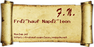 Frühauf Napóleon névjegykártya